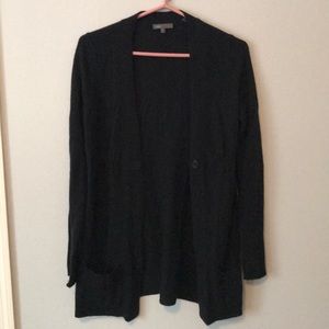 Vince Long Sleeve Cashmere Cardigan Black